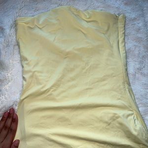Pastel yellow maxi dress TIGHT